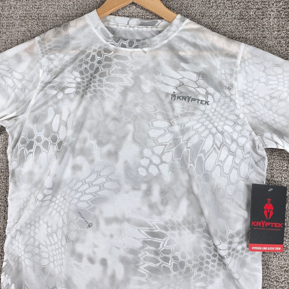 KRYPTEK Hyperion Long Sleeve Crew Shirt Mens Medium Wraith Camo Performance Vent